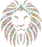 Rainbow Lion Head - Dye Sub Heat Transfer Sheet