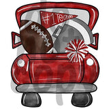 Red Football Truck - Dye Sub Heat Transfer Sheet