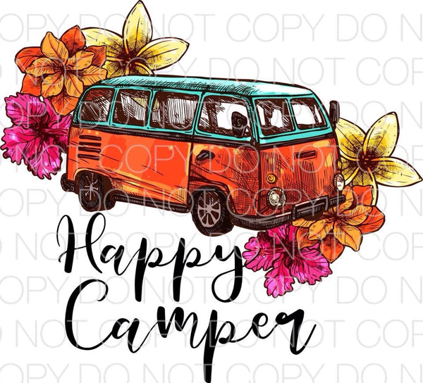 Happy Camper Van - Dye Sub Heat Transfer Sheet