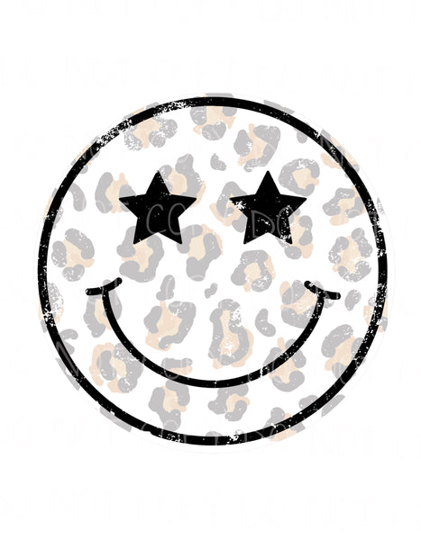 Star Leopard Smiley Transfer Sheet
