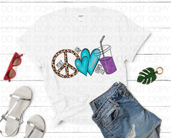Peace Love Loaded Tea Transfer Sheet
