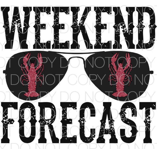 Weekend Forecast Crawfish Transfer Sheet