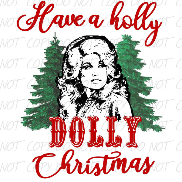 Have a Holly Dolly Christmas Transfer Sheet