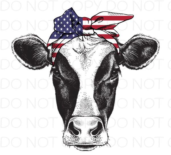 Cow with bandana - HTV Transfer