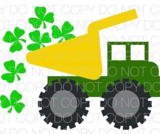 Dump truck with clovers - HTV Transfer