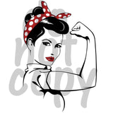 Girl Power Red Bandana - Dye Sub Heat Transfer Sheet