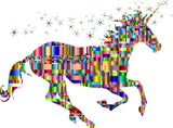 Rainbow Crystal Unicorn 2 - Dye Sub Heat Transfer Sheet