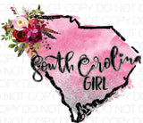 South Carolina Girl - Dye Sub Heat Transfer Sheet