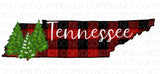 Tennessee Buffalo Plaid Trees - Dye Sub Heat Transfer Sheet
