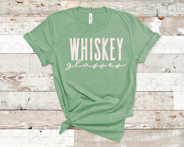 SP157-Whiskey Glasses Screenprint Transfer
