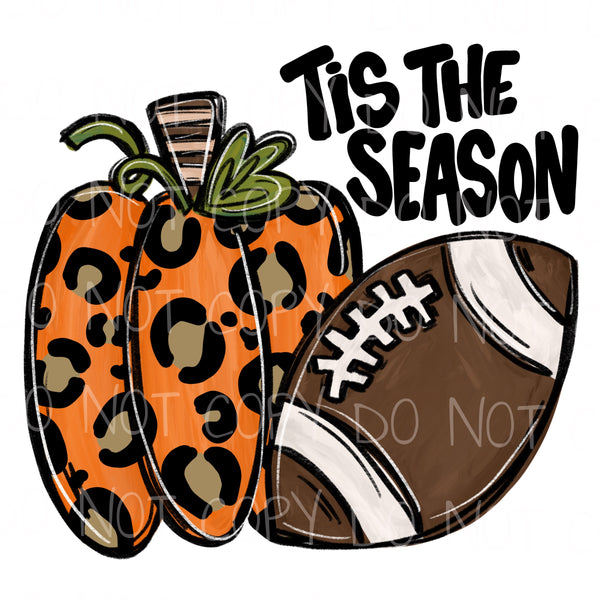 Tis The Season Pumpkins and Football Transfer Sheet