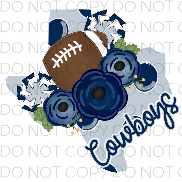 Texas Cowboys State - Dye Sub Heat Transfer Sheet