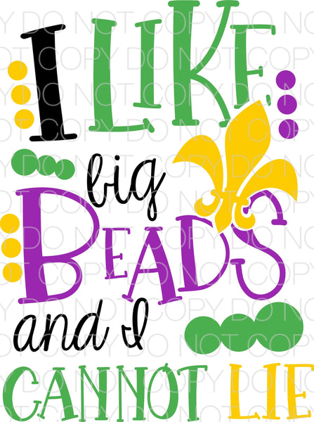 I Like Big Beads and I Cannot Lie Transfer Sheet