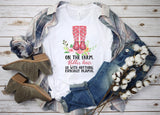 On the farm rubber boots go with everything coral - Dye Sub Heat Transfer Sheet