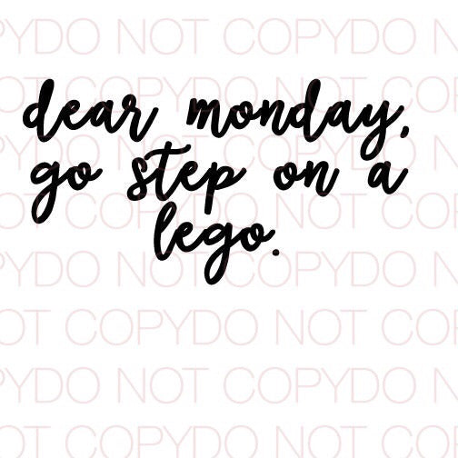 Monday step on a sales lego