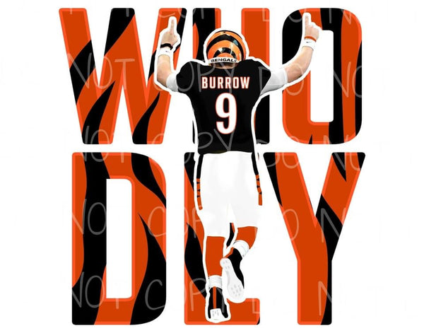 Who Dey Burrow Transfer Sheet