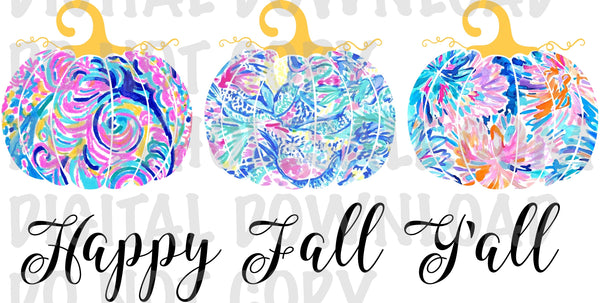 Lilly Happy Fall Yall Pumpkin Trio - Digital Download