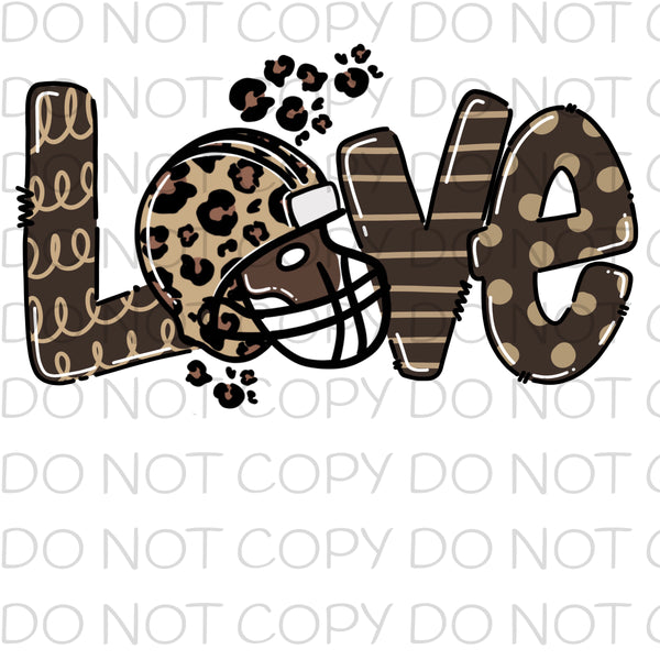 Love football leopard - HTV Transfer