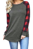 Buffalo Plaid Raglan-Dark Gray