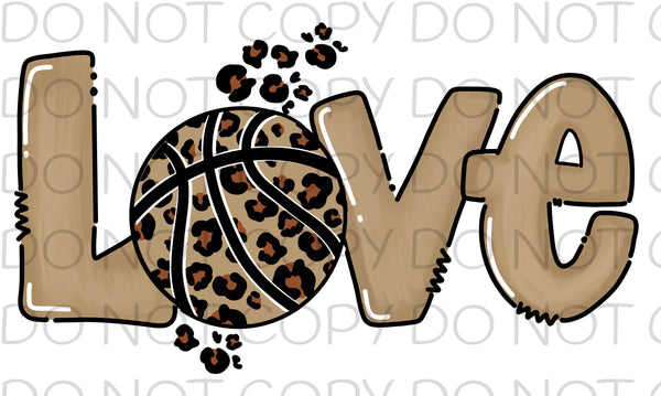 Love Basketball leopard - HTV Transfer