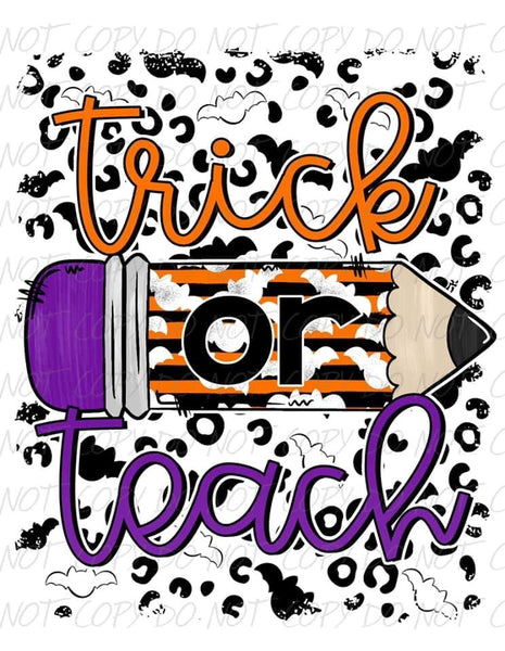 Trick or Teach Pencil Transfer Sheet