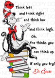Think left and think right - Dye Sub Heat Transfer Sheet