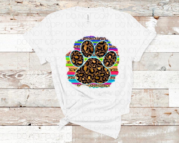 Serape Paw Print - HTV Transfer
