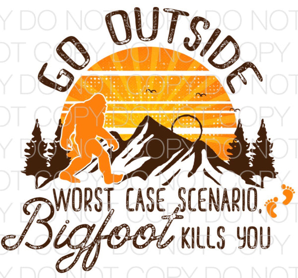 Go outside Bigfoot - Dye Sub Heat Transfer Sheet