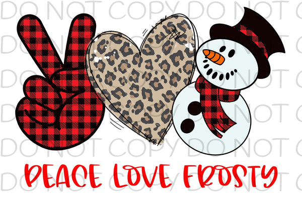 Peace love frosty - Dye Sub Heat Transfer Sheet