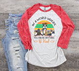 In a world where you can be anything be kind dog floral - Dye Sub Heat Transfer Sheet