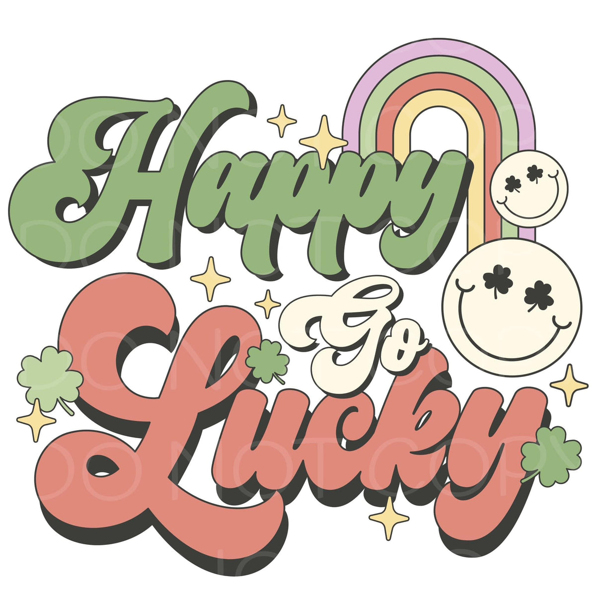 Happy Go Lucky Transfer Sheet – Pretty Lil Things PLT Wholesale