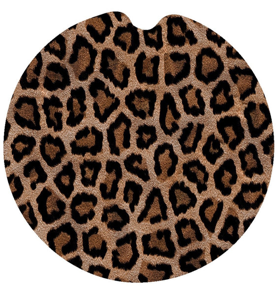 Leopard-Rubber Neoprene Car Coasters