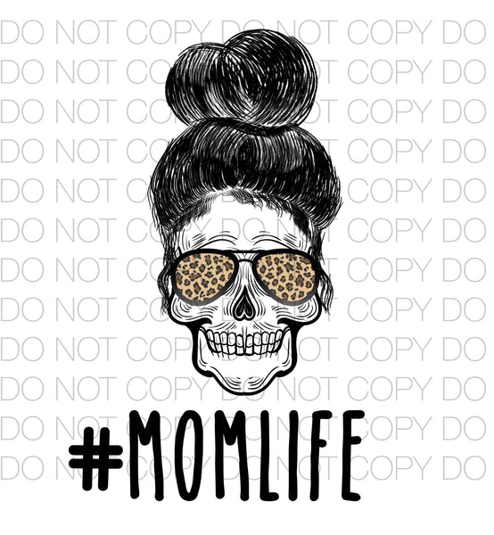Momlife skull - Dye Sub Heat Transfer Sheet