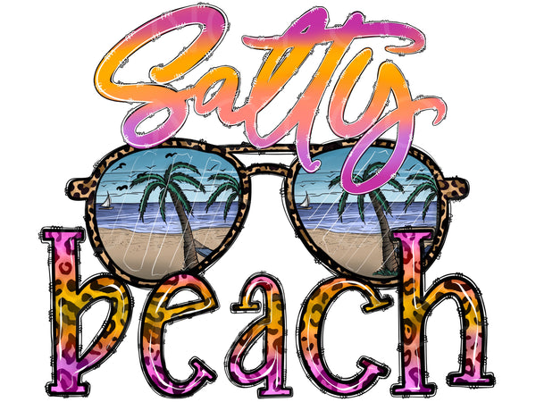 Salty Beach Sunglasses Transfer Sheet