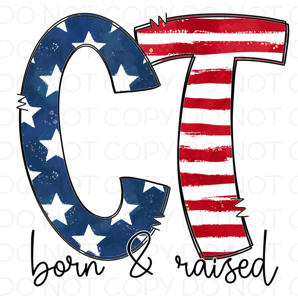 CT Born and Raised - HTV Transfer