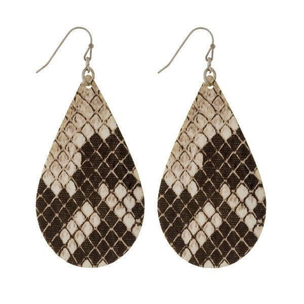 Earrings-Faux Leather