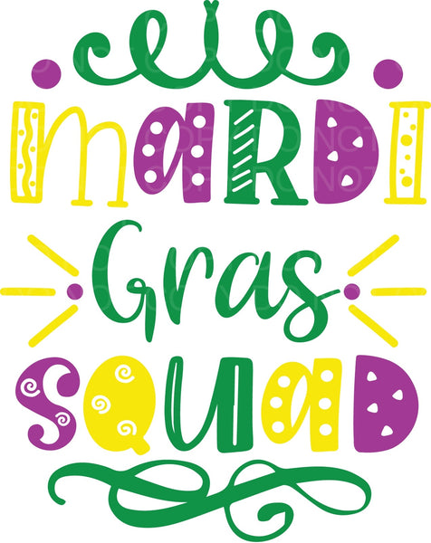 Mardi Gras Squad Transfer Sheet