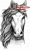 Horse with Flag Bandana - Dye Sub Heat Transfer Sheet