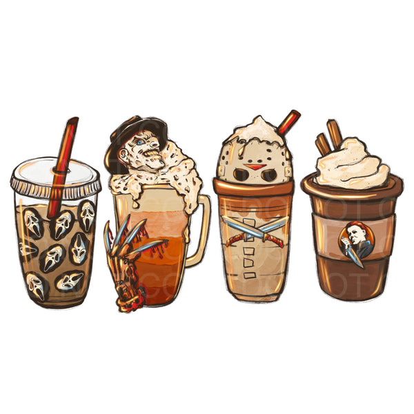 Horror Coffee Cups Transfer Sheet