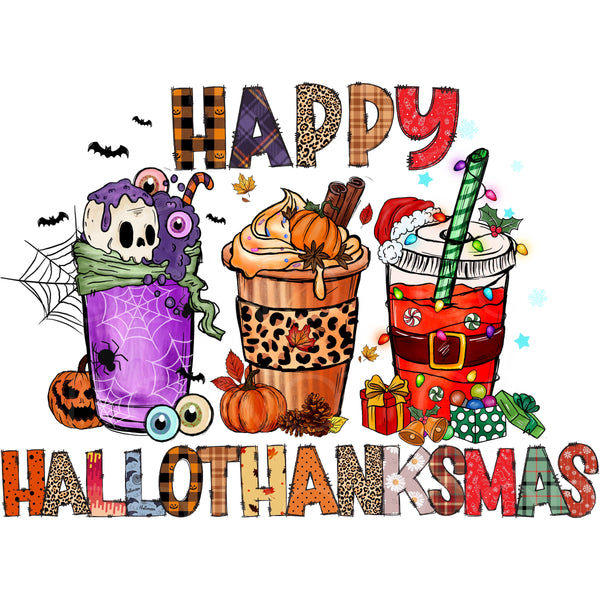 Happy Hallothanksmas Transfer Sheet
