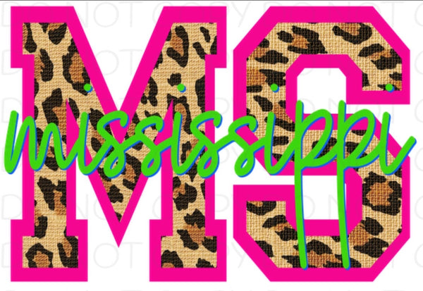 MS Mississippi Leopard - HTV Transfer