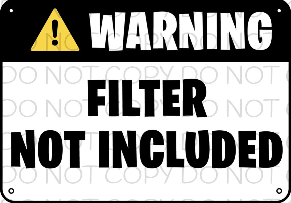 Warning filter not included - Dye Sub Heat Transfer Sheet – Pretty Lil ...