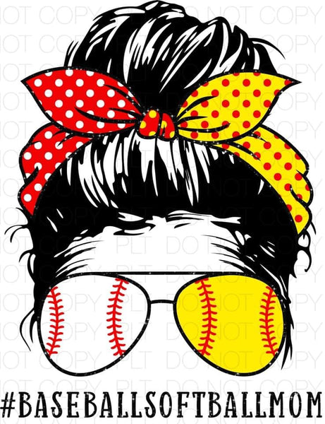 Softball Baseball Mom Transfer Sheet