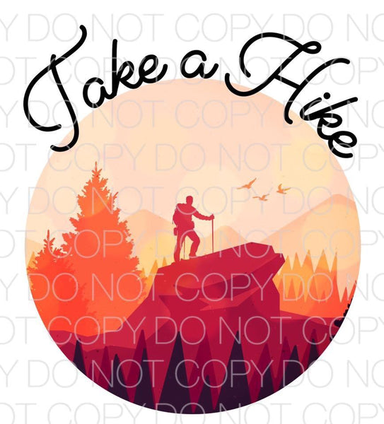 Take a Hike Orange Transfer Sheet