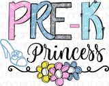 Pre-K Princess - Dye Sub Heat Transfer Sheet