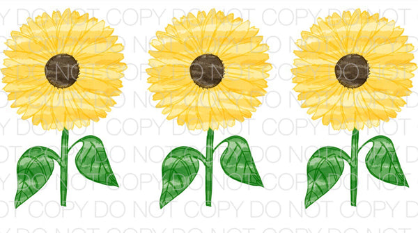 Sunflower trio - Dye Sub Heat Transfer Sheet