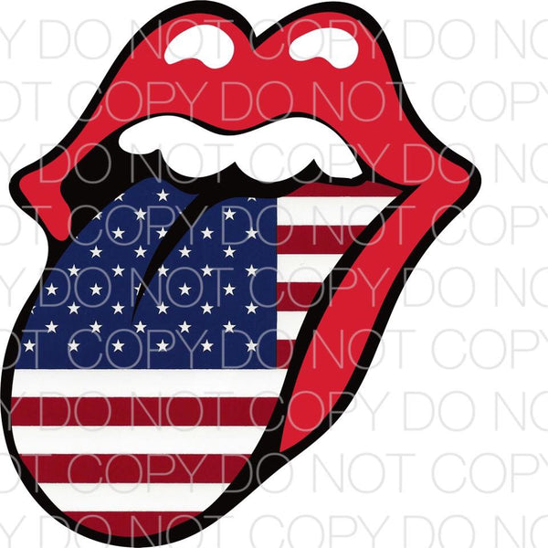 Patriotic Tongue - Dye Sub Heat Transfer Sheet