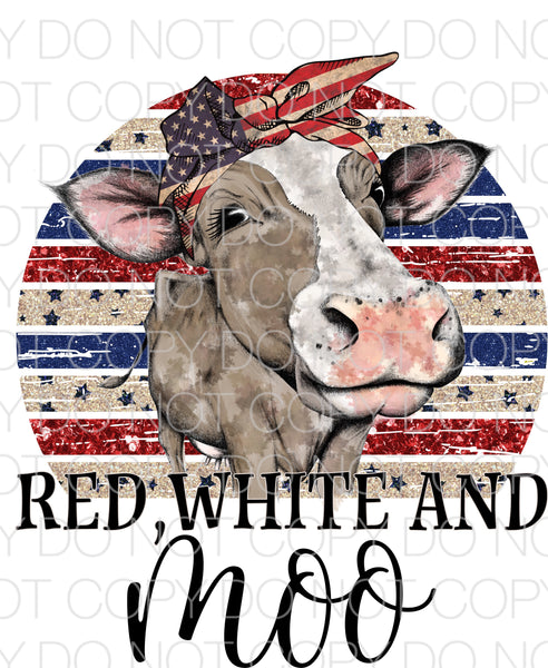 Red White and Moo - Dye Sub Heat Transfer Sheet