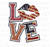 Patriotic Love Lips - Dye Sub Heat Transfer Sheet