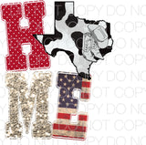 Texas Home - Dye Sub Heat Transfer Sheet